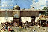 A Market Scene by Alberto Pasini